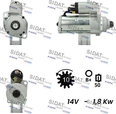 Sidat S12VA0027A2 - Starteris adetalas.lv