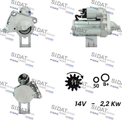 Sidat S12VA0153A2 - Starteris adetalas.lv