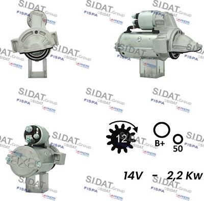 Sidat S12VA0286A2 - Starteris adetalas.lv