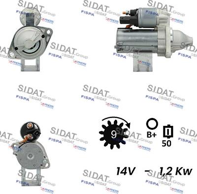 Sidat S12VA0237A2 - Starteris adetalas.lv