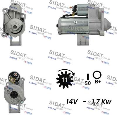 Sidat S12VA0279A2 - Starteris adetalas.lv