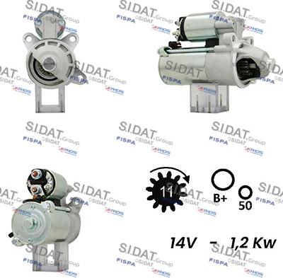 Sidat S12VS0696A2 - Starteris adetalas.lv