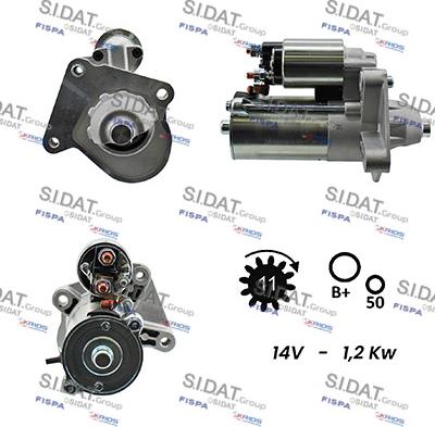 Sidat S12VS0193A2 - Starteris adetalas.lv