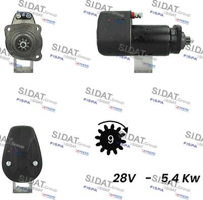 Sidat S24BH0019A2 - Starteris adetalas.lv