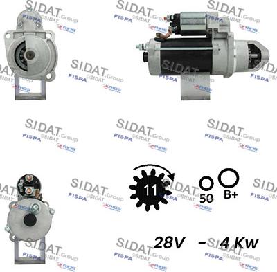 Sidat S24BH0107A2 - Starteris adetalas.lv