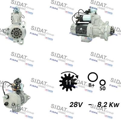 Sidat S24DR0091A2 - Starteris adetalas.lv