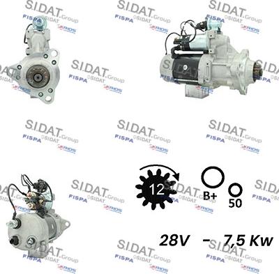 Sidat S24DR0010A2 - Starteris adetalas.lv