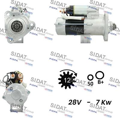 Sidat S24MH0071A2 - Starteris adetalas.lv