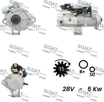 Sidat S24MH0131A2 - Starteris adetalas.lv