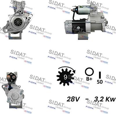 Sidat S24MH0127A2 - Starteris adetalas.lv