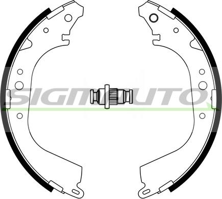SIGMAUTO SFA555 - Bremžu loku komplekts adetalas.lv