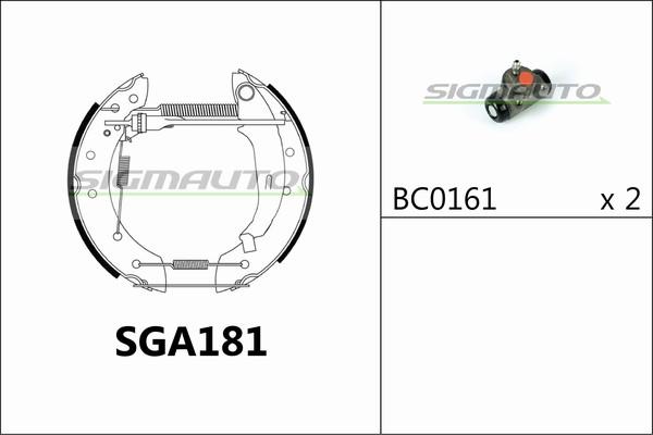 SIGMAUTO SGA181 - Bremžu loku komplekts adetalas.lv