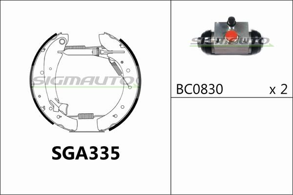 SIGMAUTO SGA335 - Bremžu loku komplekts adetalas.lv