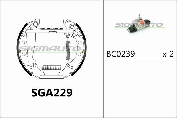 SIGMAUTO SGA229 - Bremžu loku komplekts adetalas.lv