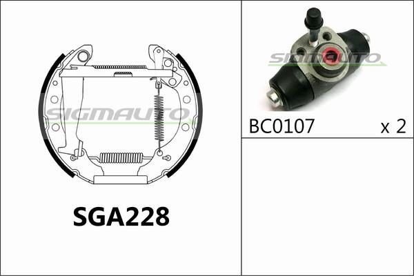 SIGMAUTO SGA228 - Bremžu loku komplekts adetalas.lv