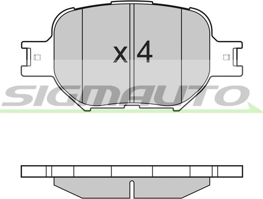 SIGMAUTO SPA963 - Bremžu uzliku kompl., Disku bremzes adetalas.lv