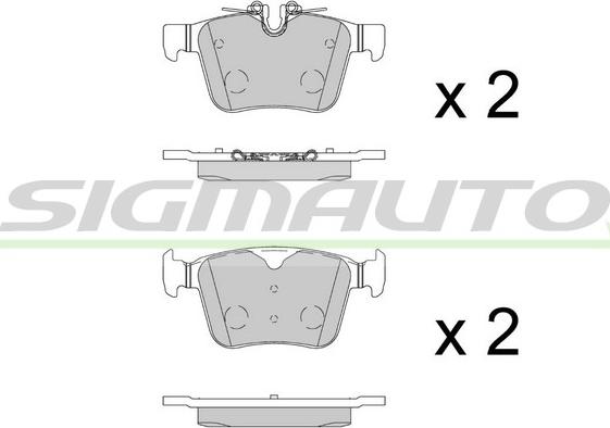 SIGMAUTO SPB885 - Bremžu uzliku kompl., Disku bremzes adetalas.lv