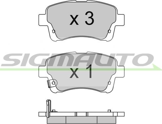 SIGMAUTO SPB740 - Bremžu uzliku kompl., Disku bremzes adetalas.lv