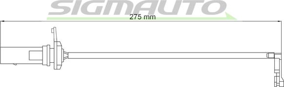 SIGMAUTO WI0951 - Indikators, Bremžu uzliku nodilums adetalas.lv