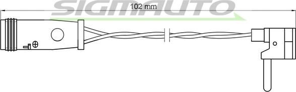 SIGMAUTO WI0599 - Indikators, Bremžu uzliku nodilums adetalas.lv