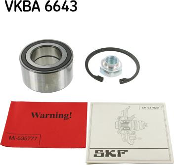 SKF VKBA 6643 - Riteņa rumbas gultņa komplekts adetalas.lv