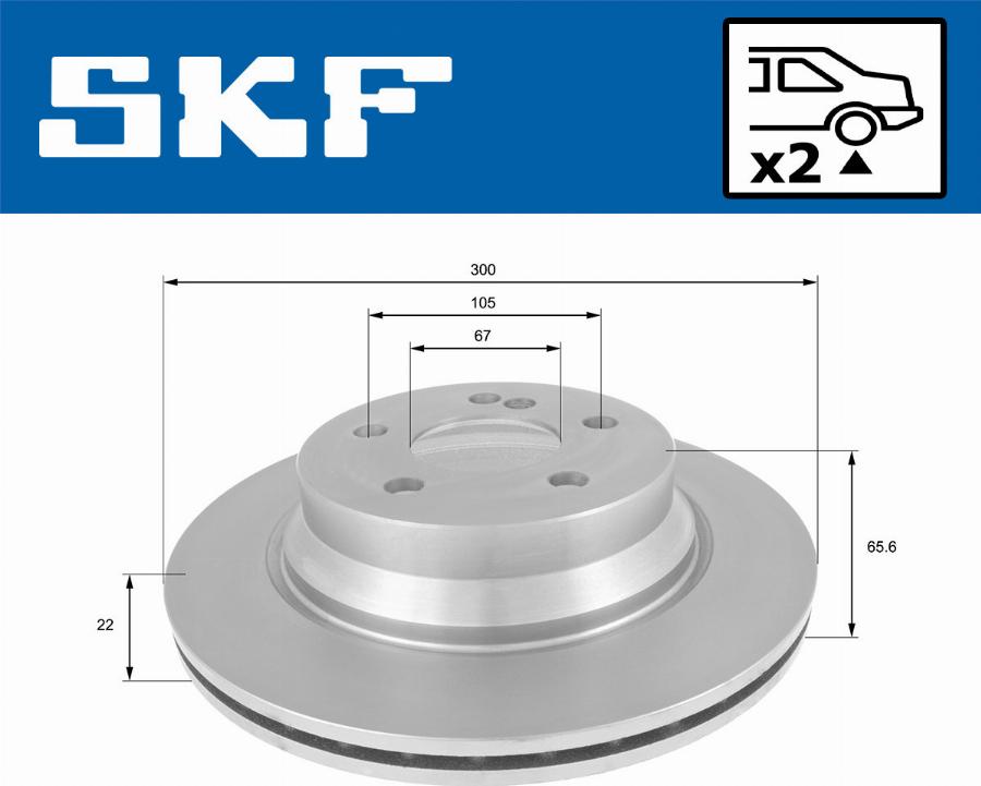 SKF VKBD 90118 V2 - Bremžu diski adetalas.lv