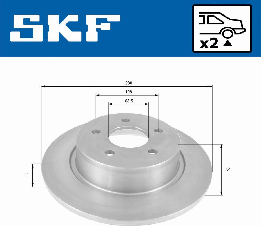 SKF VKBD 90121 S2 - Bremžu diski adetalas.lv