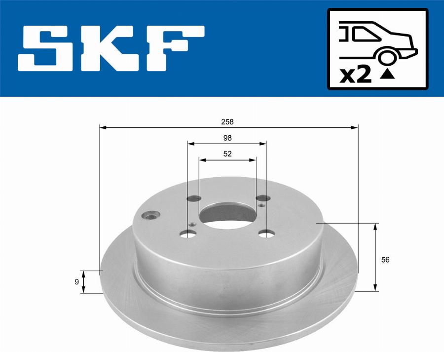 SKF VKBD 90251 S2 - Bremžu diski adetalas.lv