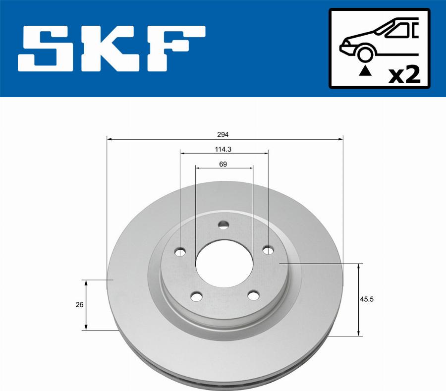 SKF VKBD 80054 V2 - Bremžu diski adetalas.lv