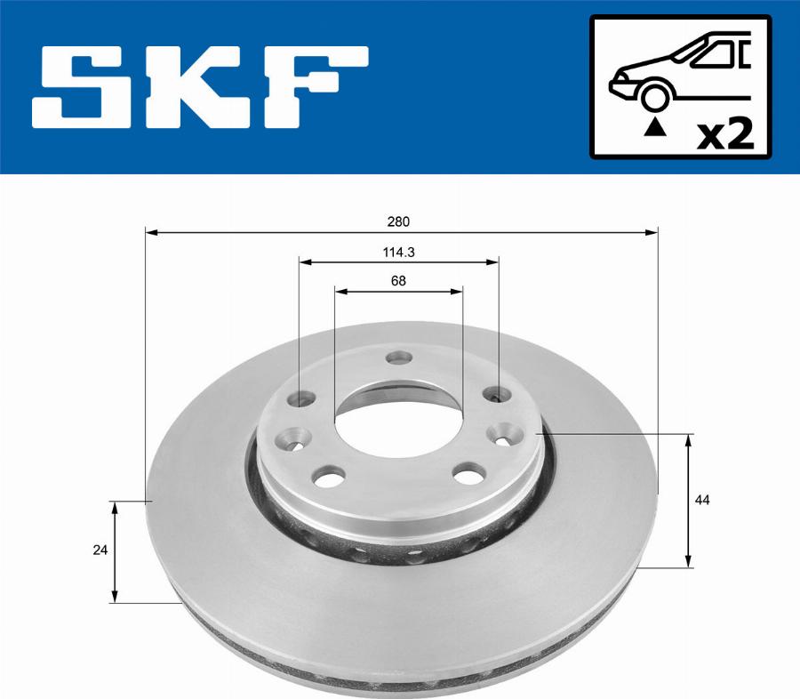 SKF VKBD 80008 V2 - Bremžu diski adetalas.lv