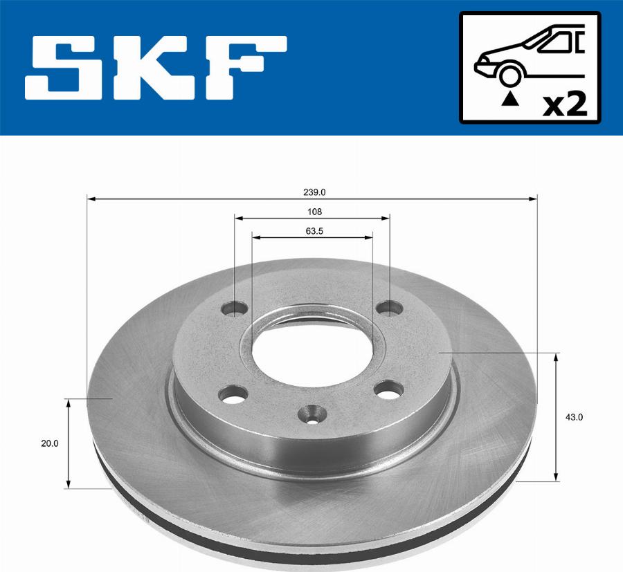 SKF VKBD 80073 V2 - Bremžu diski adetalas.lv