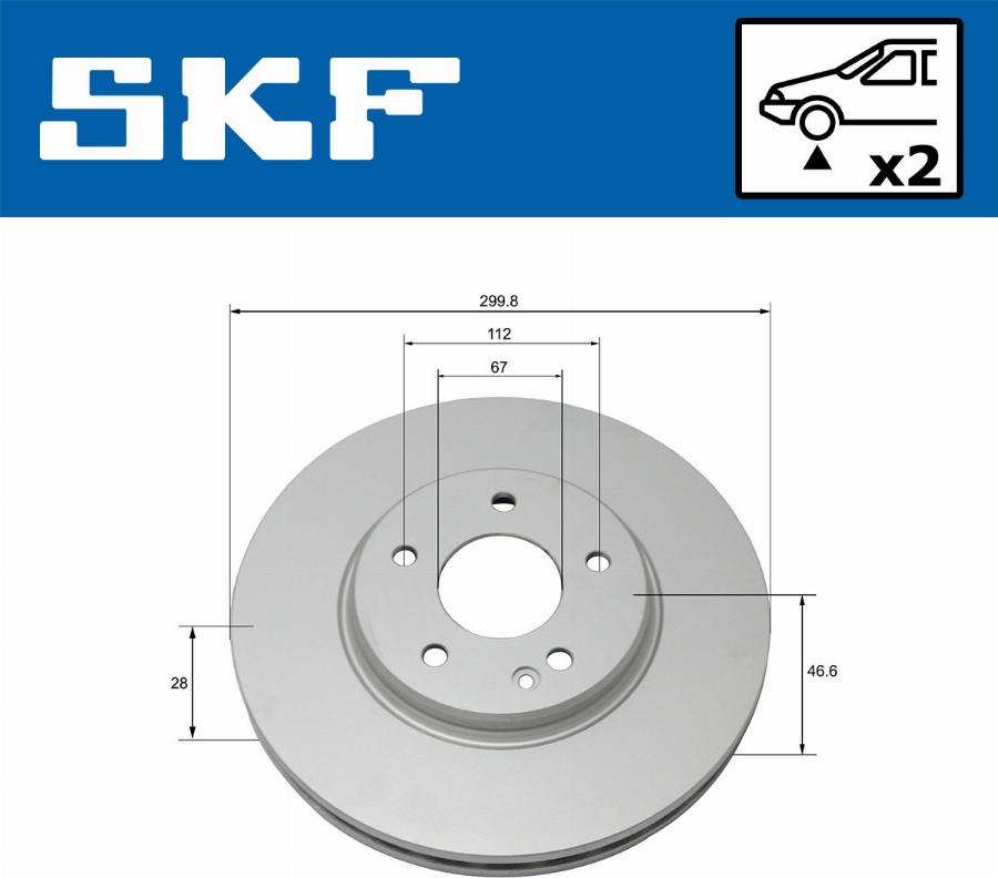 SKF VKBD 80104 V2 - Bremžu diski adetalas.lv