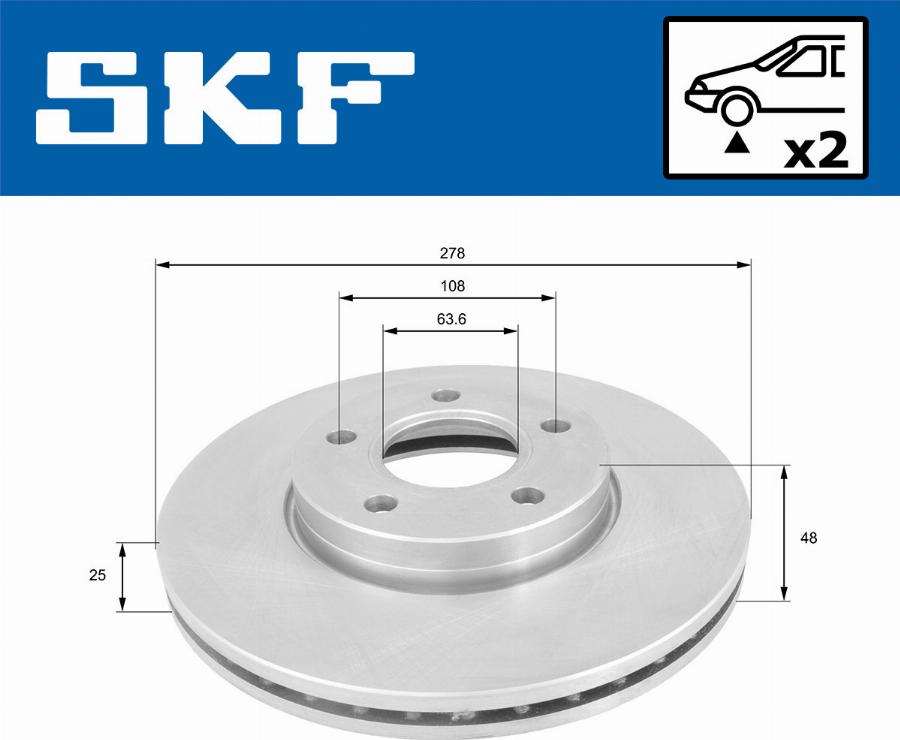 SKF VKBD 80103 V2 - Bremžu diski adetalas.lv