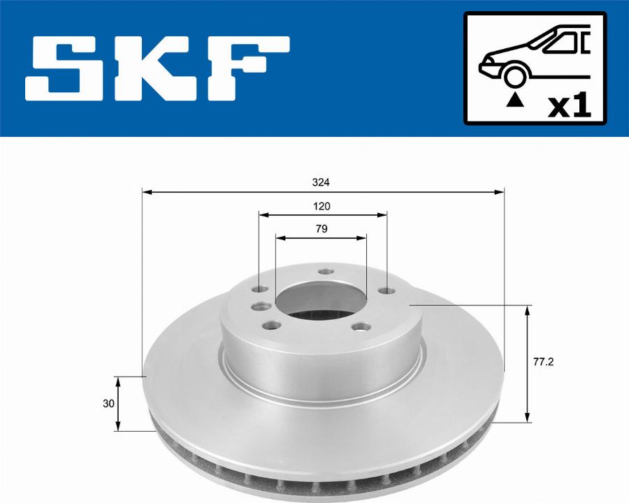 SKF VKBD 80138 V1 - Bremžu diski adetalas.lv