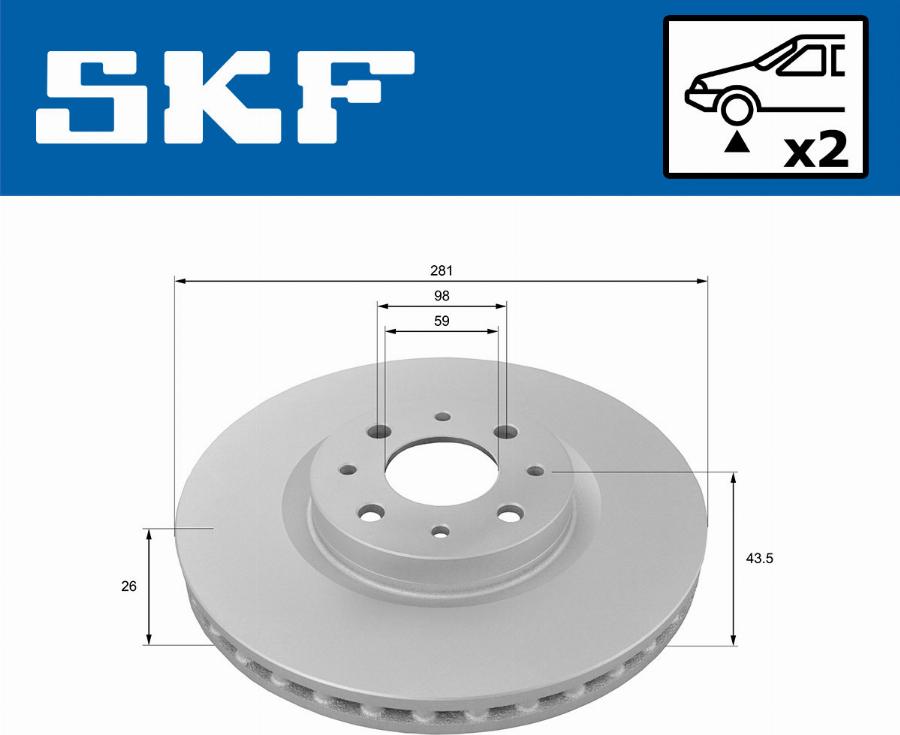 SKF VKBD 80225 V2 - Bremžu diski adetalas.lv