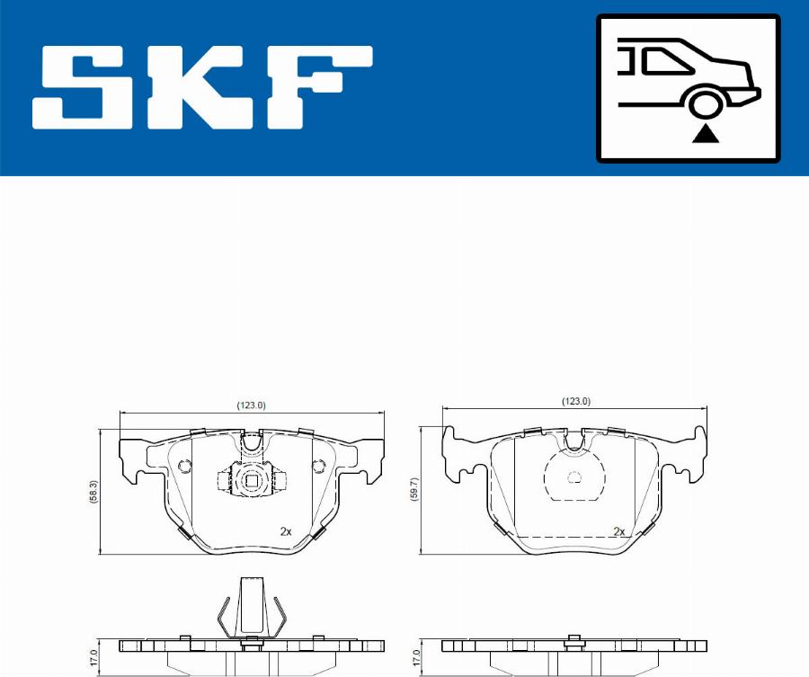 SKF VKBP 90946 - Bremžu uzliku kompl., Disku bremzes adetalas.lv