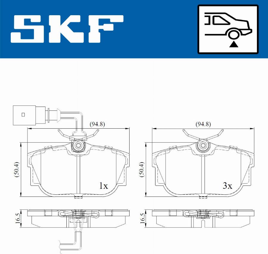 SKF VKBP 90493 E - Bremžu uzliku kompl., Disku bremzes adetalas.lv