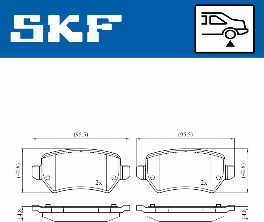 SKF VKBP 90453 - Bremžu uzliku kompl., Disku bremzes adetalas.lv