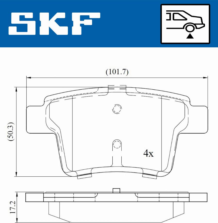 SKF VKBP 90407 - Bremžu uzliku kompl., Disku bremzes adetalas.lv