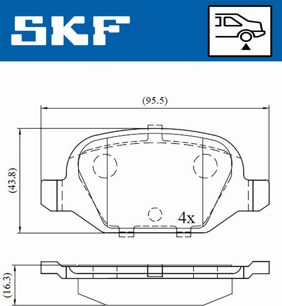 SKF VKBP 90472 - Bremžu uzliku kompl., Disku bremzes adetalas.lv