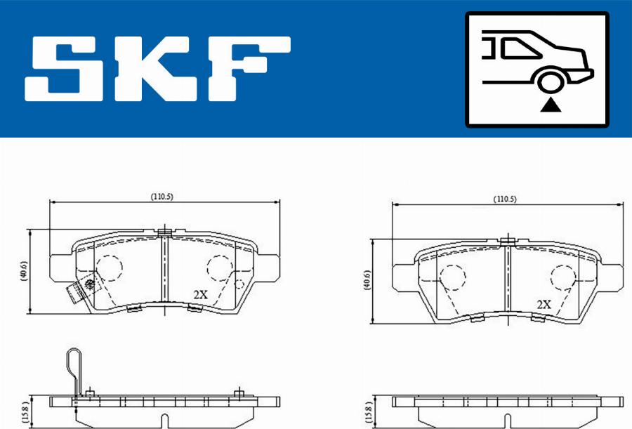 SKF VKBP 90597 A - Bremžu uzliku kompl., Disku bremzes adetalas.lv