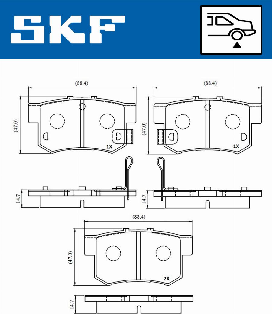 SKF VKBP 90505 A - Bremžu uzliku kompl., Disku bremzes adetalas.lv