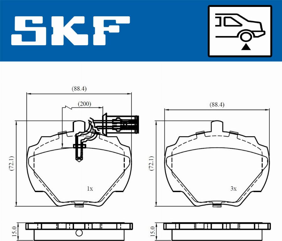 SKF VKBP 90506 E - Bremžu uzliku kompl., Disku bremzes adetalas.lv