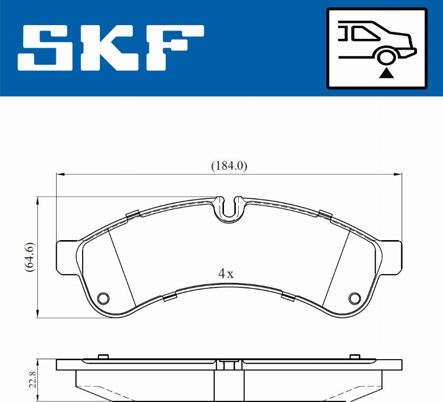 SKF VKBP 90534 - Bremžu uzliku kompl., Disku bremzes adetalas.lv