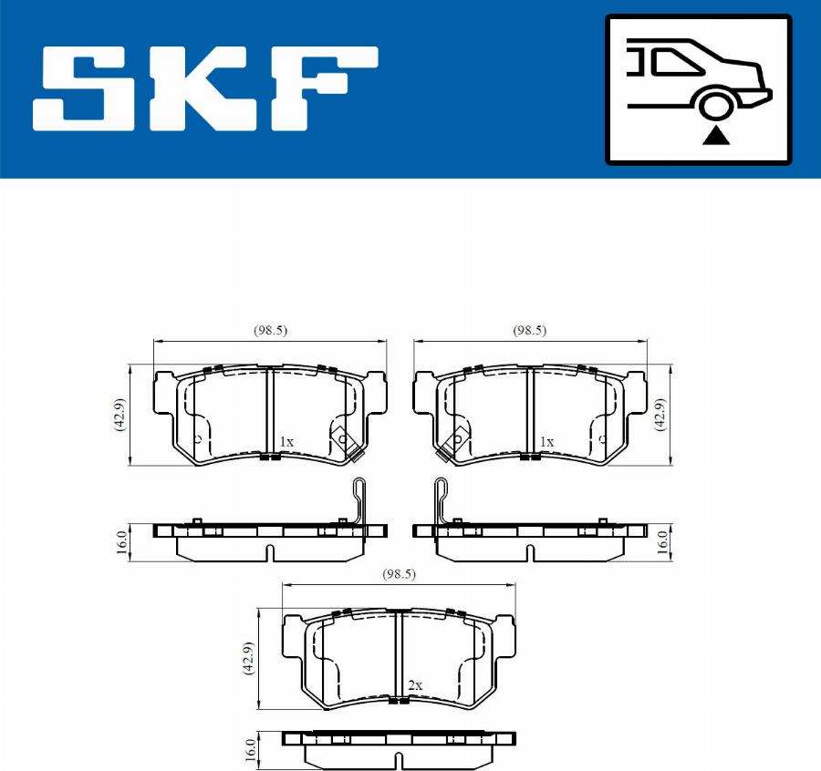 SKF VKBP 90576 A - Bremžu uzliku kompl., Disku bremzes adetalas.lv