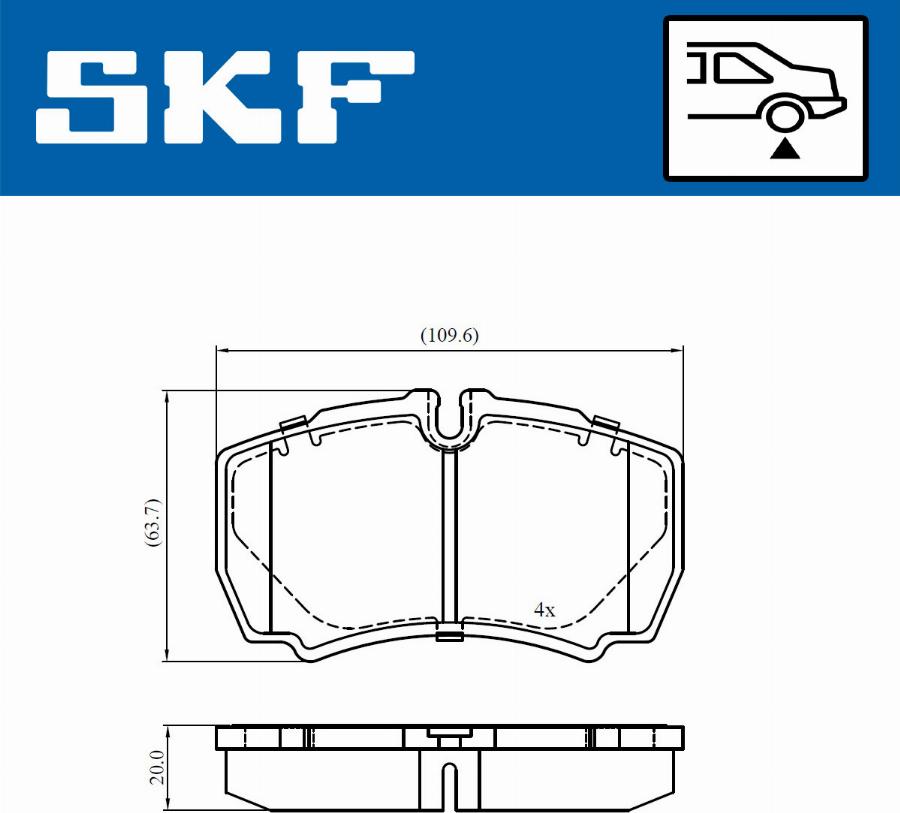 SKF VKBP 90649 - Bremžu uzliku kompl., Disku bremzes adetalas.lv