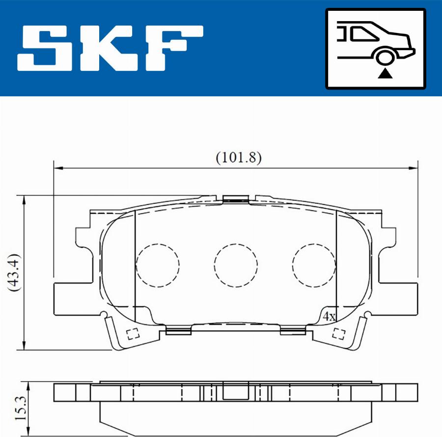 SKF VKBP 90615 - Bremžu uzliku kompl., Disku bremzes adetalas.lv