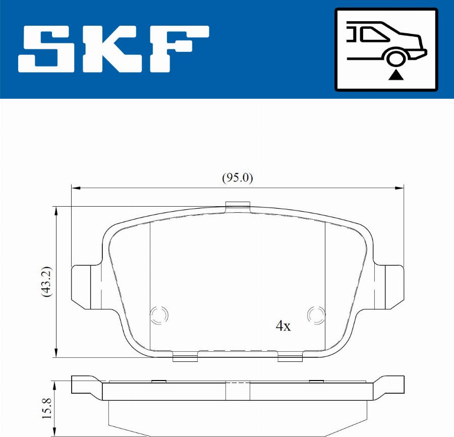 SKF VKBP 90072 - Bremžu uzliku kompl., Disku bremzes adetalas.lv