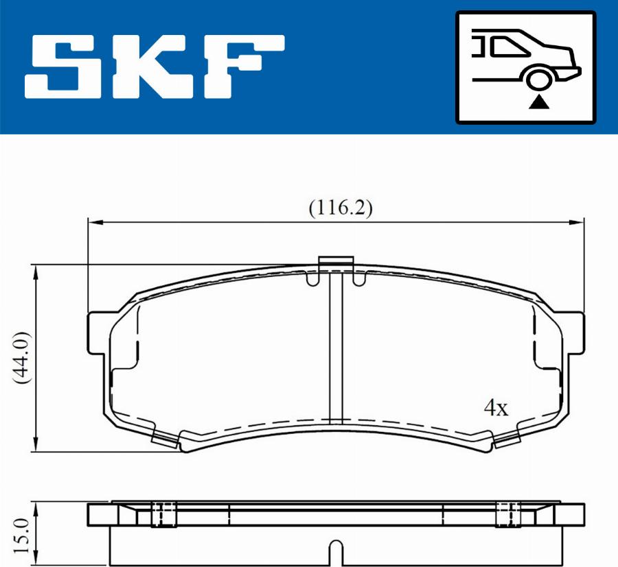 SKF VKBP 90136 - Bremžu uzliku kompl., Disku bremzes adetalas.lv