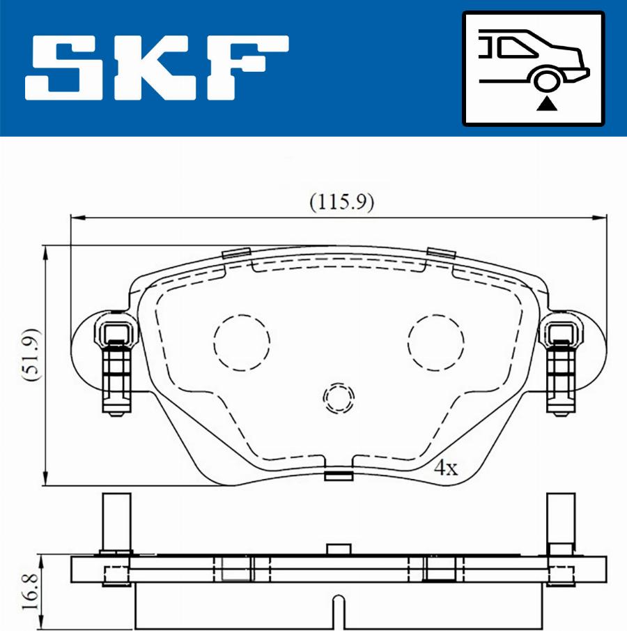 SKF VKBP 90170 - Bremžu uzliku kompl., Disku bremzes adetalas.lv